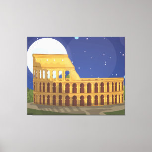 Het Colosseum van Rome Canvas Afdruk