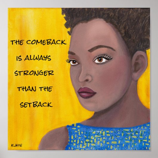 Het Comeback - Inspirerend Poster voor fijne kunst (Voorkant)