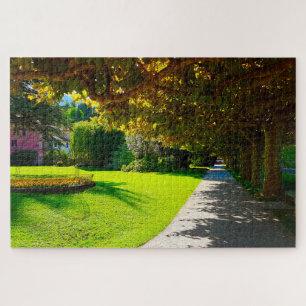Het Como Bellagio Walkway Autumn in Italië Legpuzzel