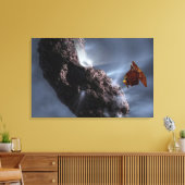 Het concept van de diepgravende botenteller van de canvas afdruk (Insitu (Woonkamer))