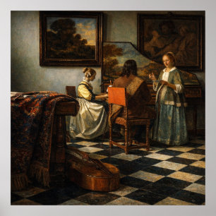 Het Concert van Johannes Vermeer Poster