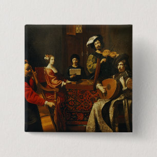 Het concert vierkante button 5,1 cm