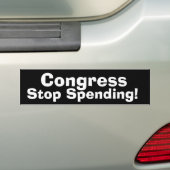 Het Congres stopt met uitgeven! Bumpersticker (Op auto)