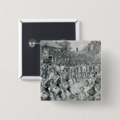Het continentale leger dat de oude vierkante button 5,1 cm (Voorkant /achterkant)
