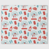 Het coördineren van het Patroon van het Kerstverha Cadeaupapier (Vlak)