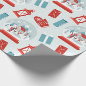 Het coördineren van het Patroon van het Kerstverha Cadeaupapier (Hoek)