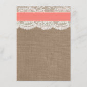 Het Coral Sand Dollar Bruiloft Collectie Menu (Achterkant)