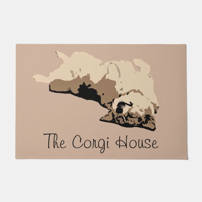 Het Corgi House Deurmat (Voorkant)