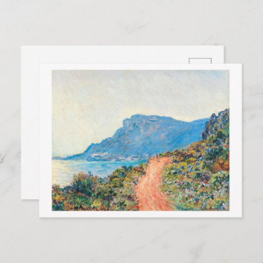 Het Corniche-landschap van Claude Monet Briefkaart (Voorkant / Achterkant)