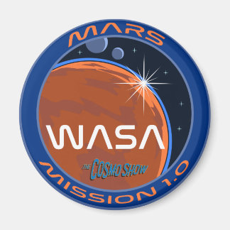 Het Cosmo Show | WASA Mission Patch Ronde magneet