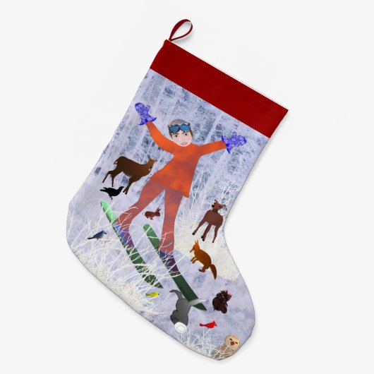 Het creatieve ontwerp van Chrismats Joy LeeMarie Grote Kerstsok (Voorkant (Hangend))