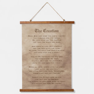 Het Creation Dog Poem Hangend Wandkleed