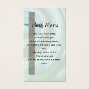 Het Credo en Hagel Mary Prayer Card van Nicene Visitekaartje