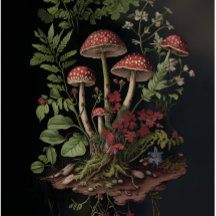 Het crimson cluster decoupagepapier