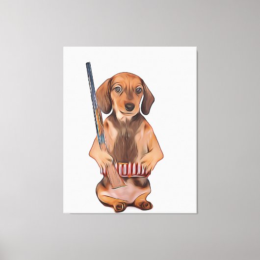 Het Dachshund-leven is beter met een Weiner-Poster Canvas Afdruk (Voorkant)