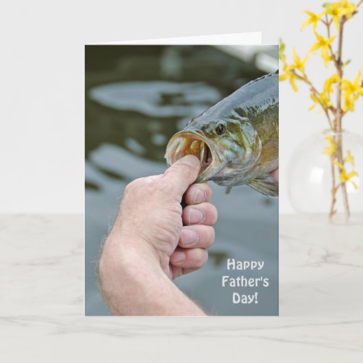 Het dag-Man die van de vader largemouth baarzen Kaart (Gele Bloem)