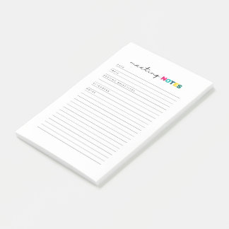 Het Dagboek van de Nota's van de vergadering Post-it® Notes