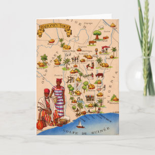 Het Dahomey Koninkrijk van Afrika Kaart