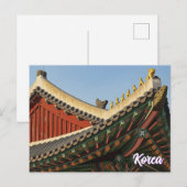 Het dak van het Seoul Palace in Zuid-Korea Briefkaart (Voorkant / Achterkant)