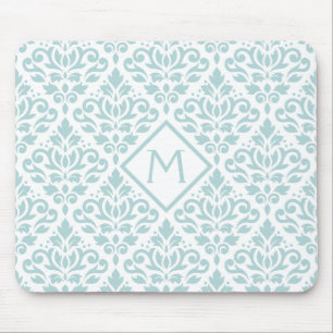 Het Damast Big Ptn DE Blue van de rol op Muismat