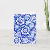 Het Damast Indische Mandala van de Koningsblauwen Kaart (Voorkant)