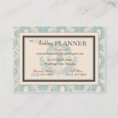 Het damast tjirpt Visitekaartje (Achterkant)