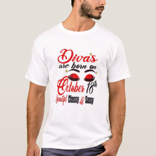 Het damesdoek wordt geboren op 18 oktober b. t-shirt