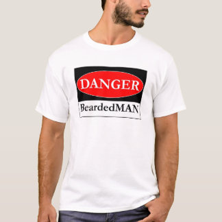 Het Danger BeardedMAN-teken T-shirt