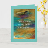 Het dansen in het Wenskaart van de Regen Kaart (Gele Bloem)