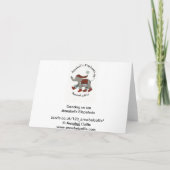 Het dansen op Ijs Feestdagen Kaart (Achterkant)