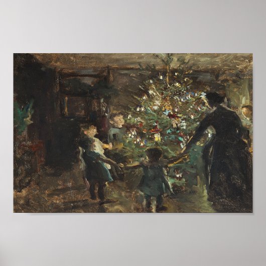 Het dansen rond de  druk van de kerstboom. poster (Voorkant)