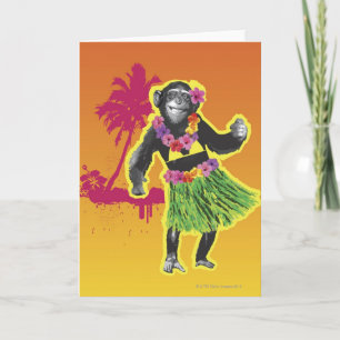Het Dansen van Hula van de chimpansee Kaart