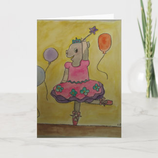 Het dansen Varken Greetingcard Kaart