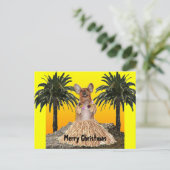 Het dansende Briefkaart van Kerstmis van de Tekkel (Staand voorkant)