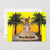 Het dansende Briefkaart van Kerstmis van de Tekkel (Voorkant / Achterkant)