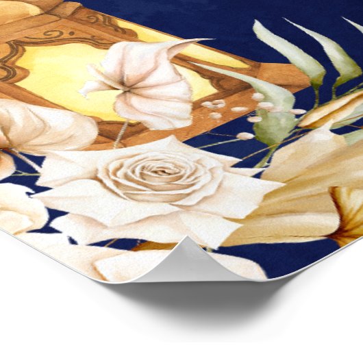 Het dansende paar Mehndi en Sangeet welkomstbord Poster (Hoek)