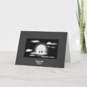 Het DANSENDE Wenskaart van de MAAN Kaart (Achterkant)