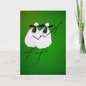 Het dansende Wenskaart van Schapen Kaart (Voorkant)