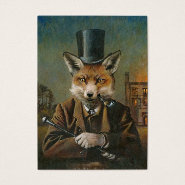 Het Dapper Fox ACEO Visitekaartje (Voorkant)
