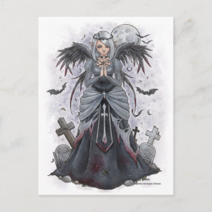 Het Dark Priestess Angel-Briefkaart Briefkaart