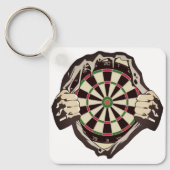 Het dartboard op je borst. sleutelhanger (Voorkant)