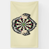 Het dartboard op je borst. spandoek (Verticaal)