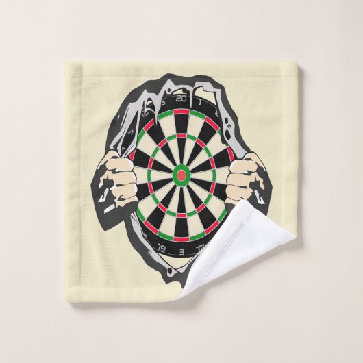 Het dartboard op je borst. washandje (Wasdoekje)