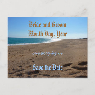 Het Date Beach Theme Briefkaart opslaan