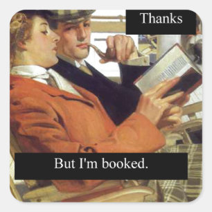 Het dateren van een Minnaar van het Boek Vierkante Sticker