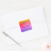 Het datumlabel opslaan vierkante sticker (Envelop)