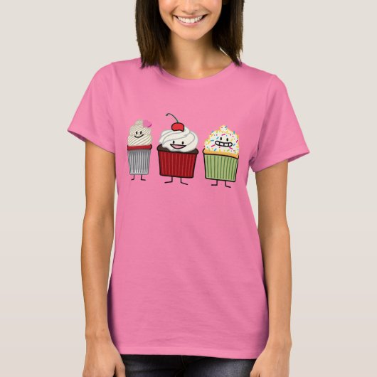 Het de familiesuikerglazuur van Cupcake bestrooit T-shirt (Voorkant)