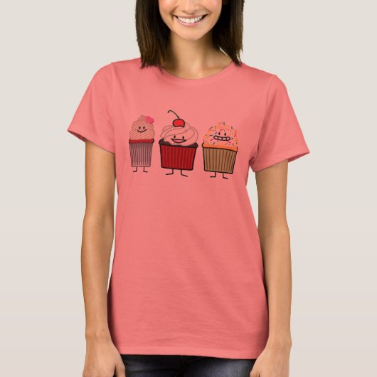 Het de familiesuikerglazuur van Cupcake bestrooit T-shirt (Voorkant)