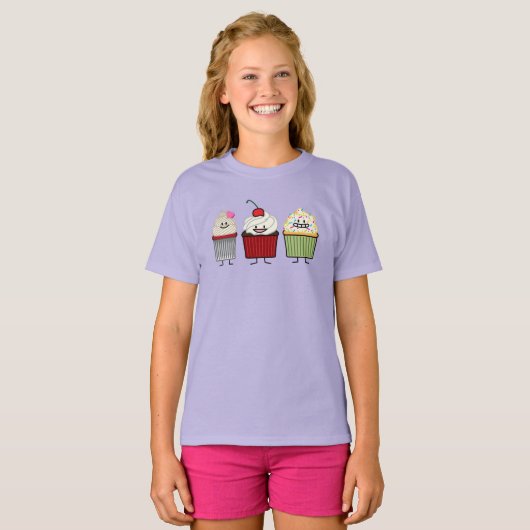 Het de familiesuikerglazuur van Cupcake bestrooit T-shirt (Voorkant volledig)