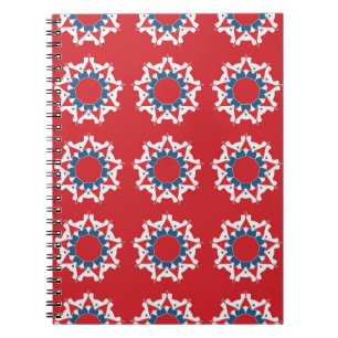 Het decoratieve naadloze patroon. Abstracte textuu Notitieboek